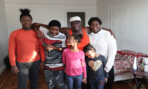 Sandra with the five grandchildren who live with her. Credit Michelle V. Agins/The New York Times